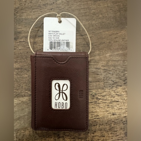 NWT HOBO Men’s Flap Wallet color:brown - Picture 4 of 6